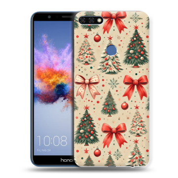 Силиконовый противоударный чехол на Huawei Honor 7C с принтом Новый год Силиконовый противоударный чехол на Huawei Honor 7C с принтом Новый год