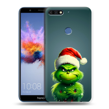 Силиконовый противоударный чехол на Huawei Honor 7C с принтом Новый год