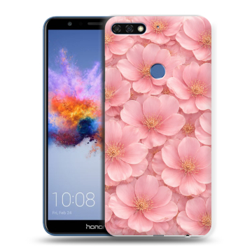 Силиконовый противоударный чехол на Huawei Honor 7C с принтом женский