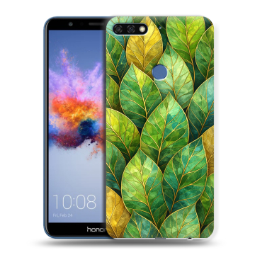 Силиконовый противоударный чехол на Huawei Honor 7C с принтом женский
