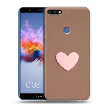 Силиконовый противоударный чехол на Huawei Honor 7C с принтом женский