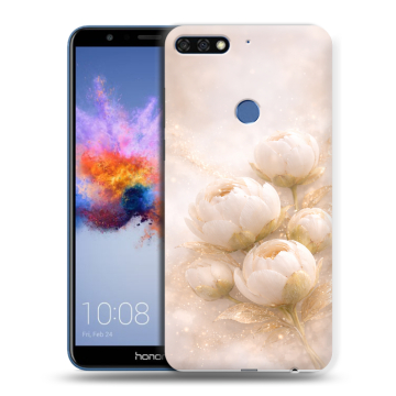Силиконовый противоударный чехол на Huawei Honor 7C с принтом женский