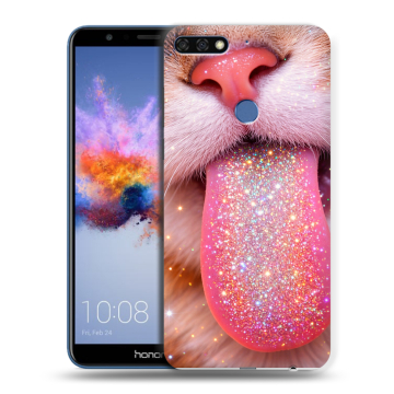 Силиконовый противоударный чехол на Huawei Honor 7C с принтом для девочек