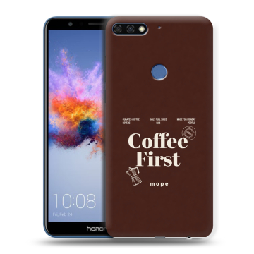 Силиконовый противоударный чехол на Huawei Honor 7C с принтом женский