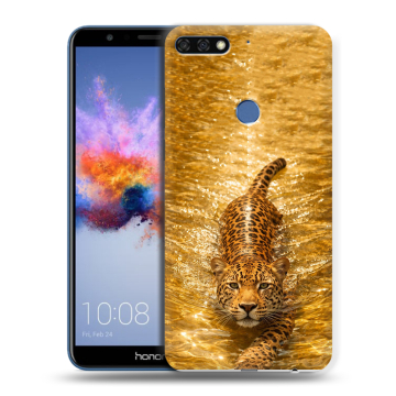 Силиконовый противоударный чехол на Huawei Honor 7C с принтом женский
