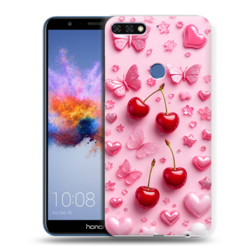 Силиконовый противоударный чехол на Huawei Honor 7C с принтом для девочек Силиконовый противоударный чехол на Huawei Honor 7C с принтом для девочек