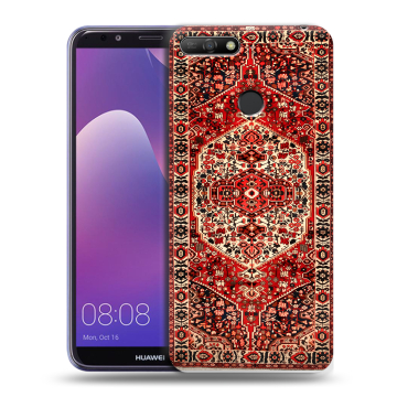 Силиконовый противоударный чехол на Huawei Y6 Prime (2018) с принтом Ковер