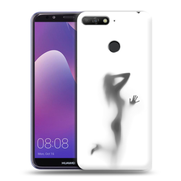 Силиконовый противоударный чехол на Huawei Y6 Prime (2018) с принтом Силуэт