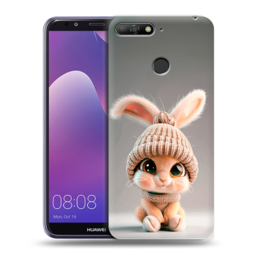 Силиконовый противоударный чехол на Huawei Y6 Prime (2018) с принтом Кролик Силиконовый противоударный чехол на Huawei Y6 Prime (2018) с принтом Кролик