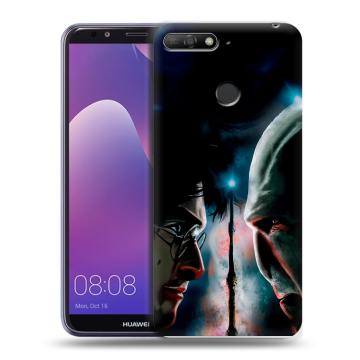 Силиконовый противоударный чехол на Huawei Y6 Prime (2018) с принтом Гарри Поттер Harry Potter