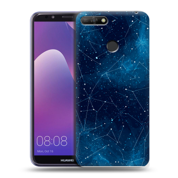 Силиконовый противоударный чехол на Huawei Y6 Prime (2018) с принтом Космос звезды