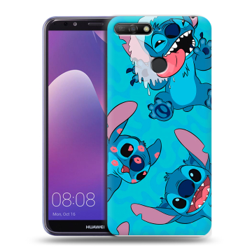 Силиконовый противоударный чехол на Huawei Y6 Prime (2018) с принтом Лило и Стич
