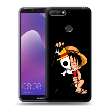 Силиконовый противоударный чехол на Huawei Y6 Prime (2018) с принтом One Piece Ван Пис