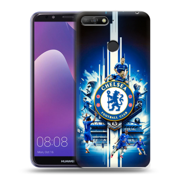 Силиконовый противоударный чехол на Huawei Y6 Prime (2018) с принтом Chelsea Челси