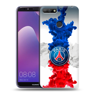 Силиконовый противоударный чехол на Huawei Y6 Prime (2018) с принтом PSG ПСЖ