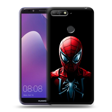 Силиконовый противоударный чехол на Huawei Y6 Prime (2018) с принтом Spiderman Человек паук