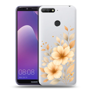 Силиконовый противоударный чехол на Huawei Y6 Prime (2018) с принтом для девушки