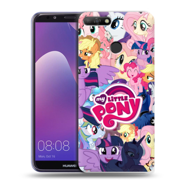 Силиконовый противоударный чехол на Huawei Y6 Prime (2018) с принтом My little pony Дружба чудо