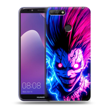Силиконовый противоударный чехол на Huawei Y6 Prime (2018) с принтом Death note Тетрадь смерти
