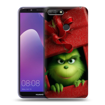 Силиконовый противоударный чехол на Huawei Y6 Prime (2018) с принтом Новый год
