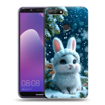Силиконовый противоударный чехол на Huawei Y6 Prime (2018) с принтом Новый год