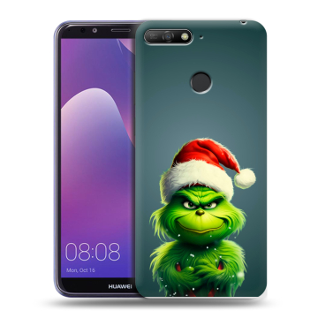 Силиконовый противоударный чехол на Huawei Y6 Prime (2018) с принтом Новый год