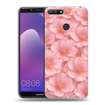 Силиконовый противоударный чехол на Huawei Y6 Prime (2018) с принтом женский