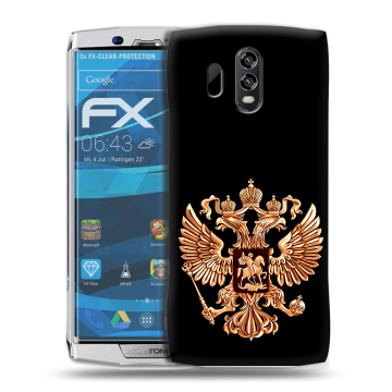 Силиконовый чехол на Homtom HT70 с принтом Герб России золотой Силиконовый чехол на Homtom HT70 с принтом Герб России золотой