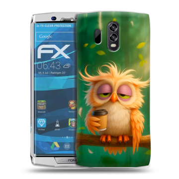 Силиконовый чехол на Homtom HT70 с принтом сова