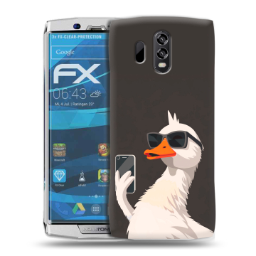 Силиконовый чехол на Homtom HT70 с принтом утка в очках Силиконовый чехол на Homtom HT70 с принтом утка в очках