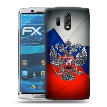 Силиконовый чехол на Homtom HT70 с принтом Флаг России