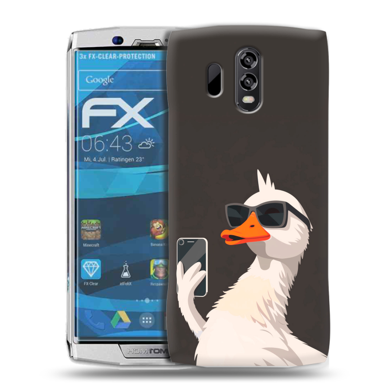 Силиконовый чехол на Homtom HT70 с принтом утка в очках Силиконовый чехол на Homtom HT70 с принтом утка в очках