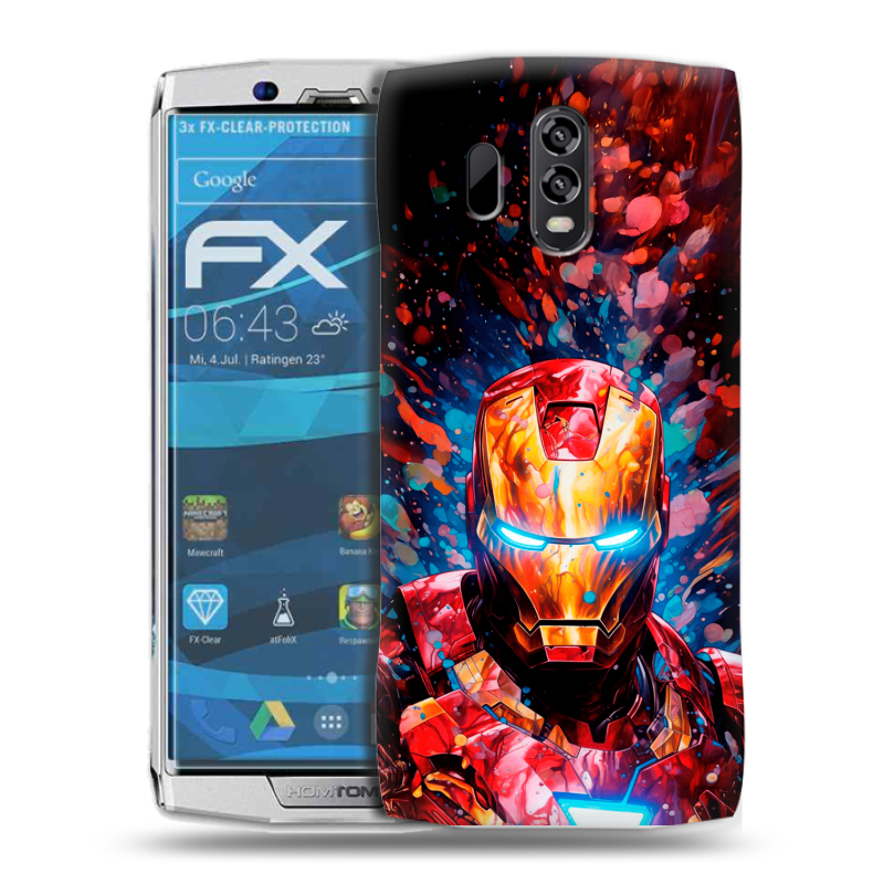 Силиконовый чехол на Homtom HT70 с принтом Железный человек Ironman Силиконовый чехол на Homtom HT70 с принтом Железный человек Ironman