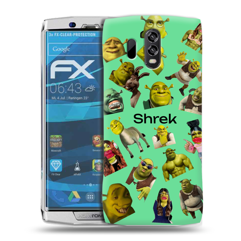 Силиконовый чехол на Homtom HT70 с принтом Шрек Shrek Силиконовый чехол на Homtom HT70 с принтом Шрек Shrek