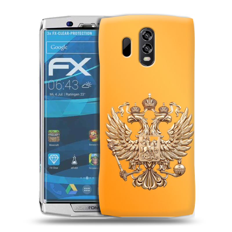 Силиконовый чехол на Homtom HT70 с принтом Герб Флаг России Силиконовый чехол на Homtom HT70 с принтом Герб Флаг России