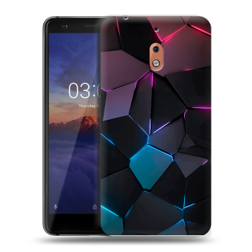 Силиконовый чехол на Nokia 2.1 с принтом Геометрия неона Силиконовый чехол на Nokia 2.1 с принтом Геометрия неона