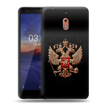 Силиконовый чехол на Nokia 2.1 с принтом Герб России Силиконовый чехол на Nokia 2.1 с принтом Герб России