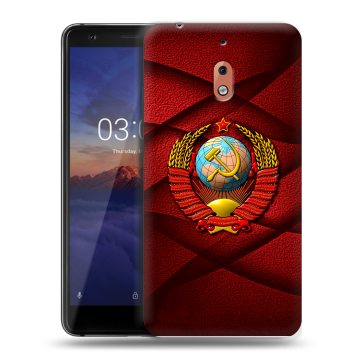 Силиконовый чехол на Nokia 2.1 с принтом Герб СССР Силиконовый чехол на Nokia 2.1 с принтом Герб СССР