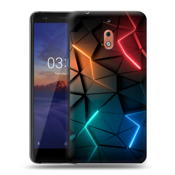 Силиконовый чехол на Nokia 2.1 с принтом Абстракция неон Силиконовый чехол на Nokia 2.1 с принтом Абстракция неон