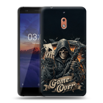 Силиконовый чехол на Nokia 2.1 с принтом Скелет карты Силиконовый чехол на Nokia 2.1 с принтом Скелет карты