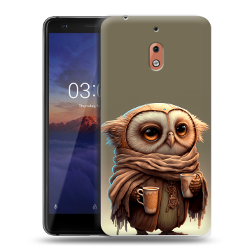 Силиконовый чехол на Nokia 2.1 с принтом Сова Силиконовый чехол на Nokia 2.1 с принтом Сова