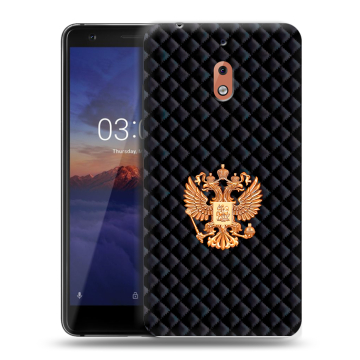 Силиконовый чехол на Nokia 2.1 с принтом Герб России принт Силиконовый чехол на Nokia 2.1 с принтом Герб России принт