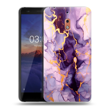Силиконовый чехол на Nokia 2.1 с принтом Мрамор Силиконовый чехол на Nokia 2.1 с принтом Мрамор
