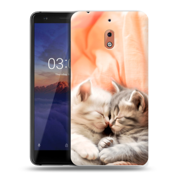 Силиконовый чехол на Nokia 2.1 с принтом Котята