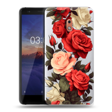 Силиконовый чехол на Nokia 2.1 с принтом Розы