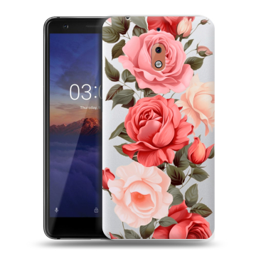 Силиконовый чехол на Nokia 2.1 с принтом Розы