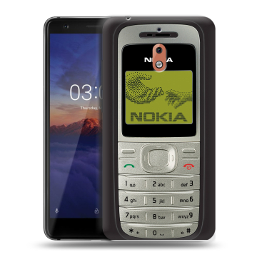 Силиконовый чехол на Nokia 2.1 с принтом Ретро Нокия Силиконовый чехол на Nokia 2.1 с принтом Ретро Нокия