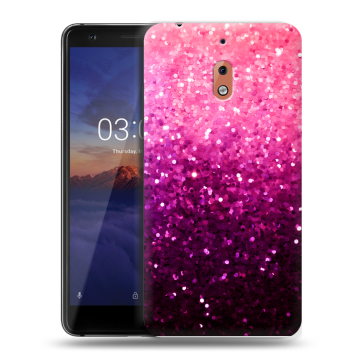 Силиконовый чехол на Nokia 2.1 с принтом Блестки
