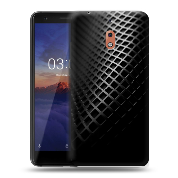 Силиконовый чехол на Nokia 2.1 с принтом Текстура металла Силиконовый чехол на Nokia 2.1 с принтом Текстура металла