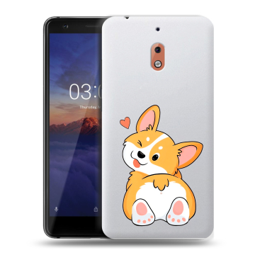 Силиконовый чехол на Nokia 2.1 с принтом Корги